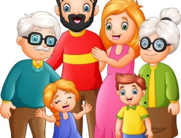 illustration of Happy family cartoon